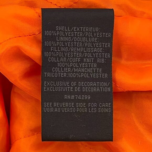 Madden Girl Insulated Bomber Jacket Coat Army Sage Green Orange - Picture 16 of 16